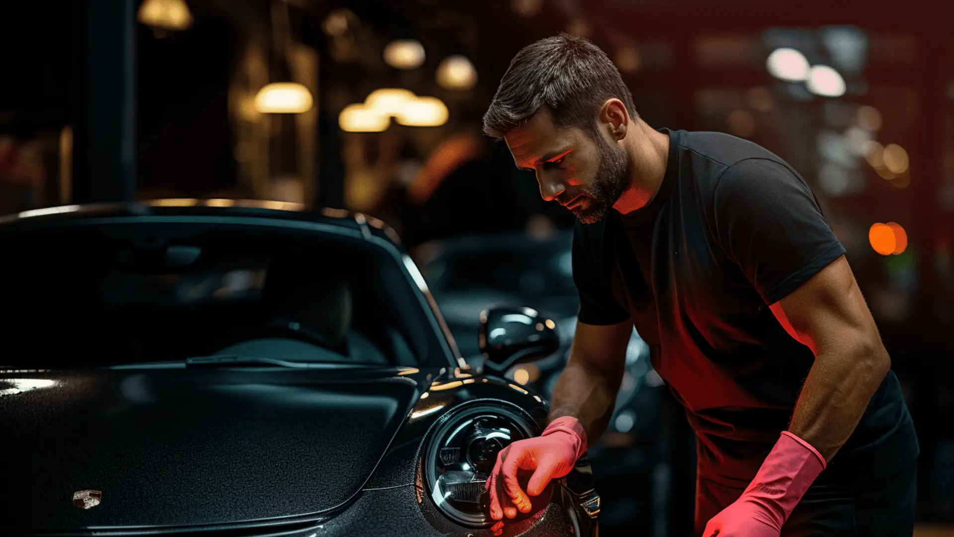 Certified technician performing car AC repair in Dubai